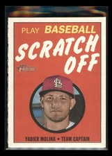 2019 Topps Heritage Yadier Molina #7 1970 Topps Scratch-Offs Unscratched