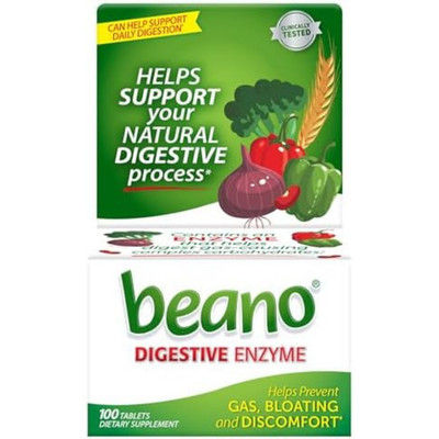 Beano Extra Strength Gas Relief Tablets 100 Count Vegetarian Antigas Support