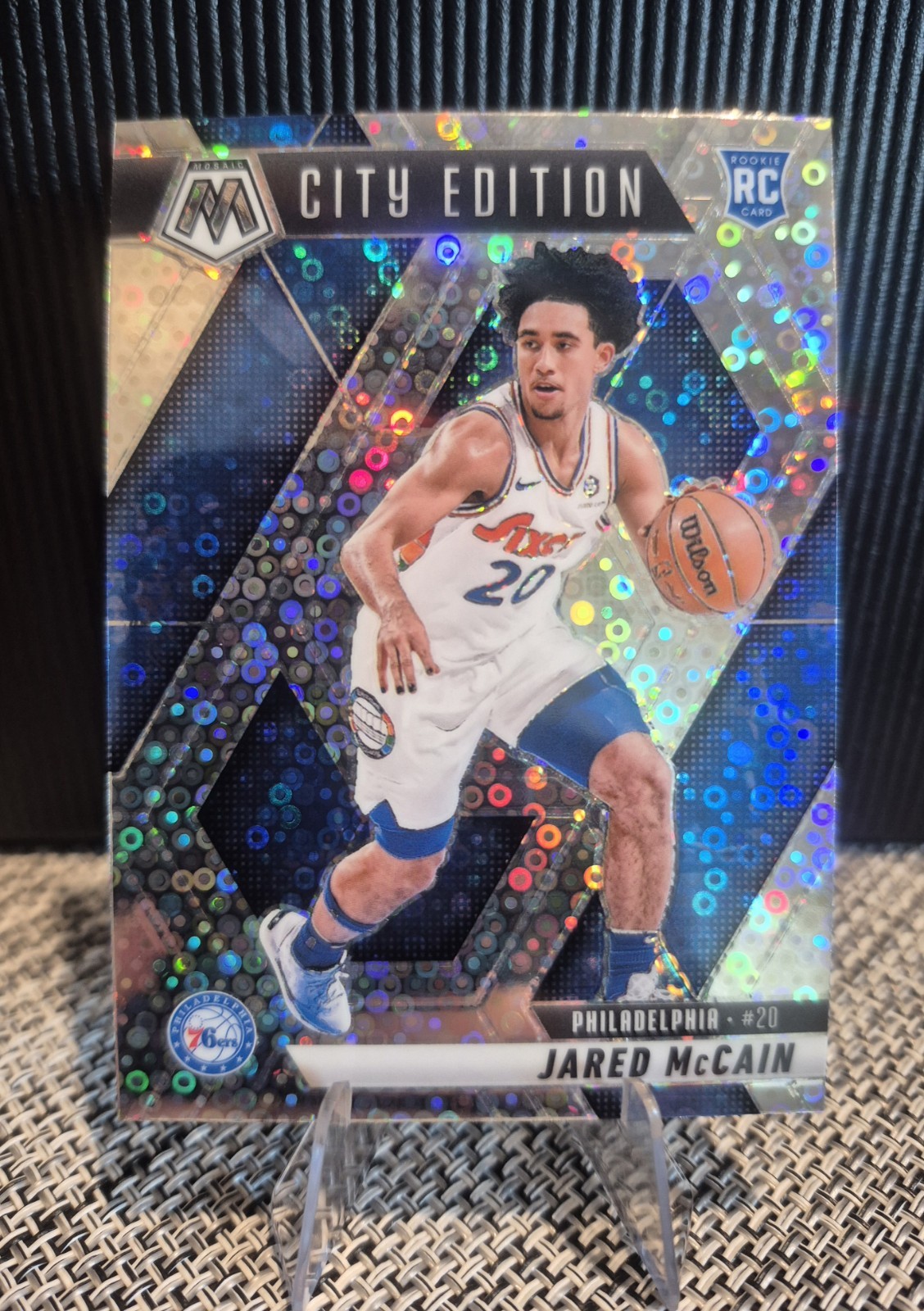 2024-25 Panini Mosaic Jared McCain #277 Silver Fast Break City Edition (RC)