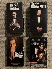 VHS Tape Lot The Godfather Trilogy and Casino VHS Tapes Tested and Working