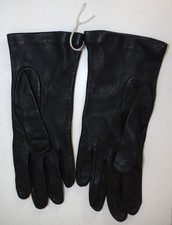 NEW Silk Lined Women's 7 Black Fine Leather Gloves China