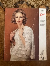 Women’s Knitting Patterns Cardigan & Jumper In Coolspun Yarn 30-40” Emu 2701