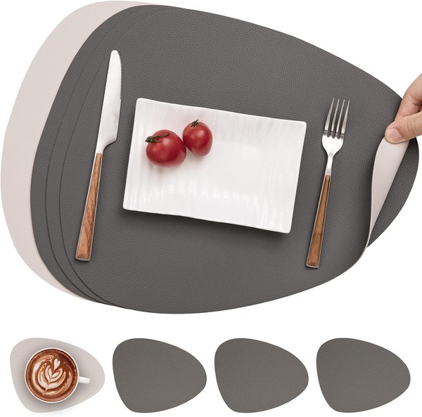 Myir jun Tischsets Abwaschbar Doppelseitige Platzdeckchen Abwaschbar | 4Er Set-image