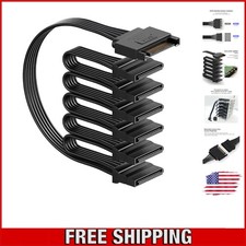Durable 15 Pin SATA to 6 SATA Power Connector - Ideal for HDD and SSD Drives