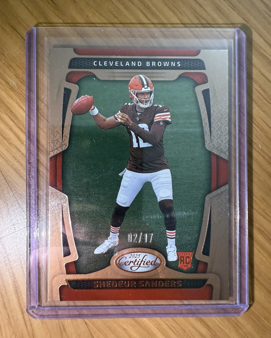 SHEDEUR SANDERS 2025 Panini Certified RC #101 Mirror Bronze FOTL 02/17 Rookie