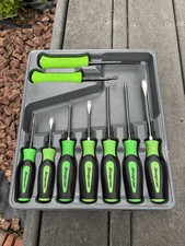 Snap On Tools Sgdxpb90b G 9pc Green Soft Grip Screwdriver Striking Prybar