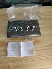 Chrome Finished 4 Gang 1 Way LED Dimmer Switch