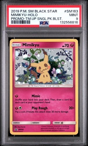 Pokemon Team Up Black Star Promo Mimikyu SM163 PSA 9