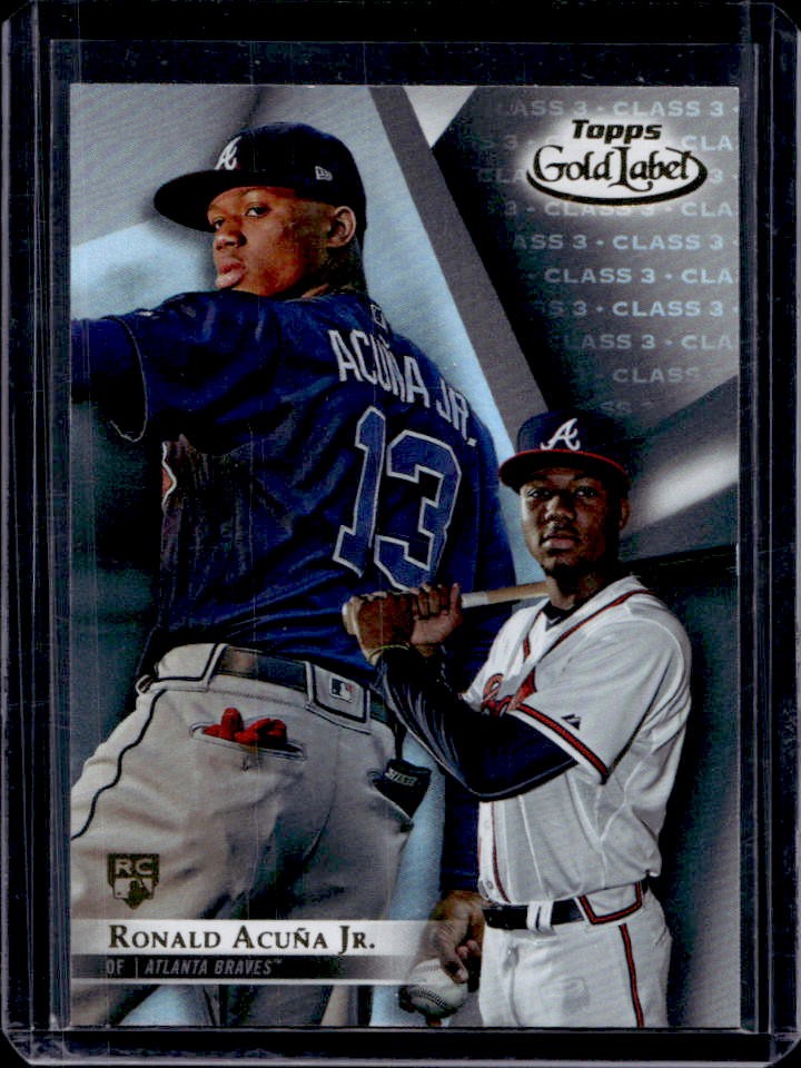 2018 Topps Gold Label Ronald Acuna Jr. RC Class 3 Black Rookie #99 Braves