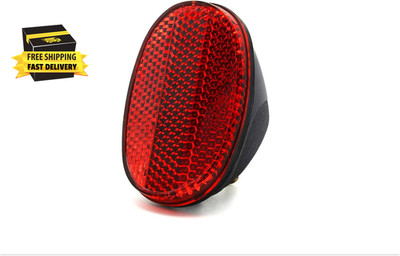 Red/White Retro Oval Rear Bicycle Mudguard Fender Cycling Safety Warning Reflect