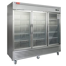 Commercial Refrigerator 3 Glass Door, WESTLAKE 82" W Merchandiser Reach-in Coole