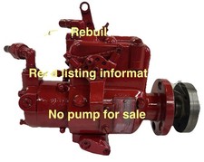 International 656 Tractor Injection Pump Rebuild Service, You Ship Us Your Pump