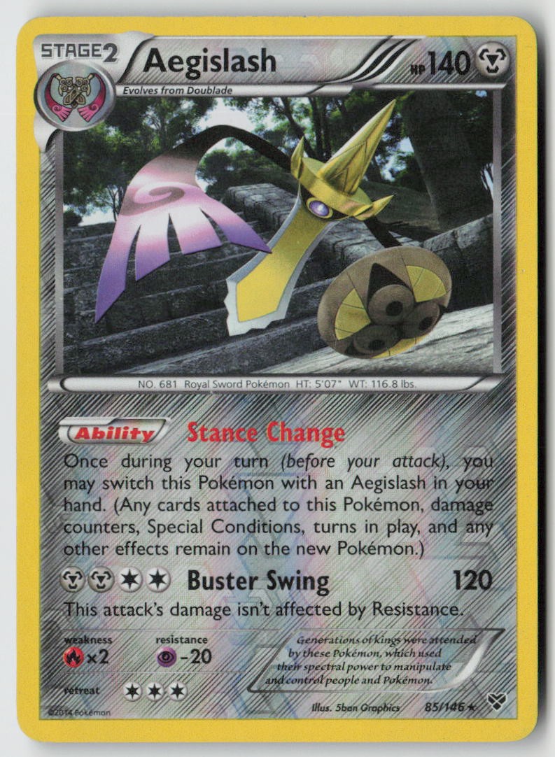 Aegislash (85) 85/146 - XY Base Set Reverse Holo - PTCG - MP