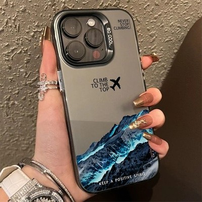 Hülle für iPhone 16 15 14 Pro Max Plus 13 11 12 8 Flugzeug Wanderer Cover Stoßfest