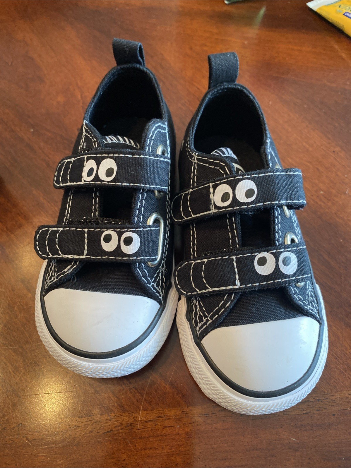 *NEW* Toddler Baby CONVERSE CTAS Eyes Easy-On Low Top Black/White (A10384F) 👍