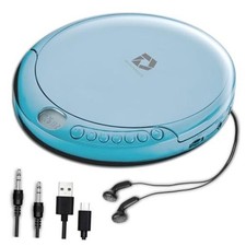 CD Player Portable with 60 Second Anti Skip, Stereo Earbuds, Includes Aux in