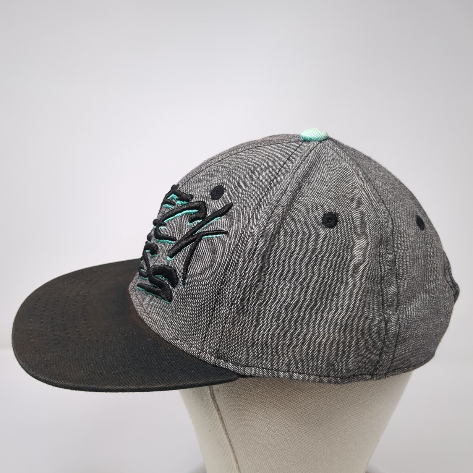 Reckless Snapback Cap Gray One Size Adjustable Em… - image 3