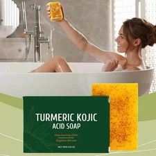 Turmeric Kojic Acid Soap Dark Spot Whitening Soap Skin Lightening Bleaching J7M2