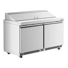 60" 2 Door Front Breathing Cutting Top Refrigerated Sandwich Prep Table