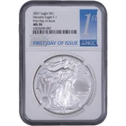 2021 $1 American Silver Eagle - Heraldic Eagle T1 ~ NGC MS 70 - FDOI