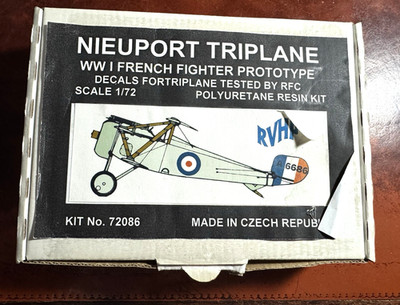 RVHP NIUPORT TRIPLANE WW1 French Fighter Prototype 1/72 Scale Model Airplane Kit