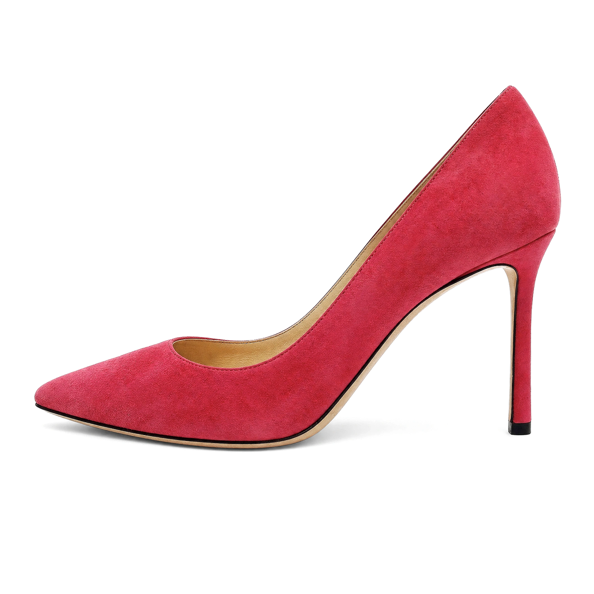 Jimmy Choo Romy 85 Pink Suede Pointed Toe Stiletto Pumps Elegant