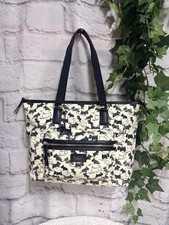 Image of 👜RADLEY BNWOT “Scratchy Dog” Large Coated Fabric/Oilcloth Tote Bag, Chalk👜