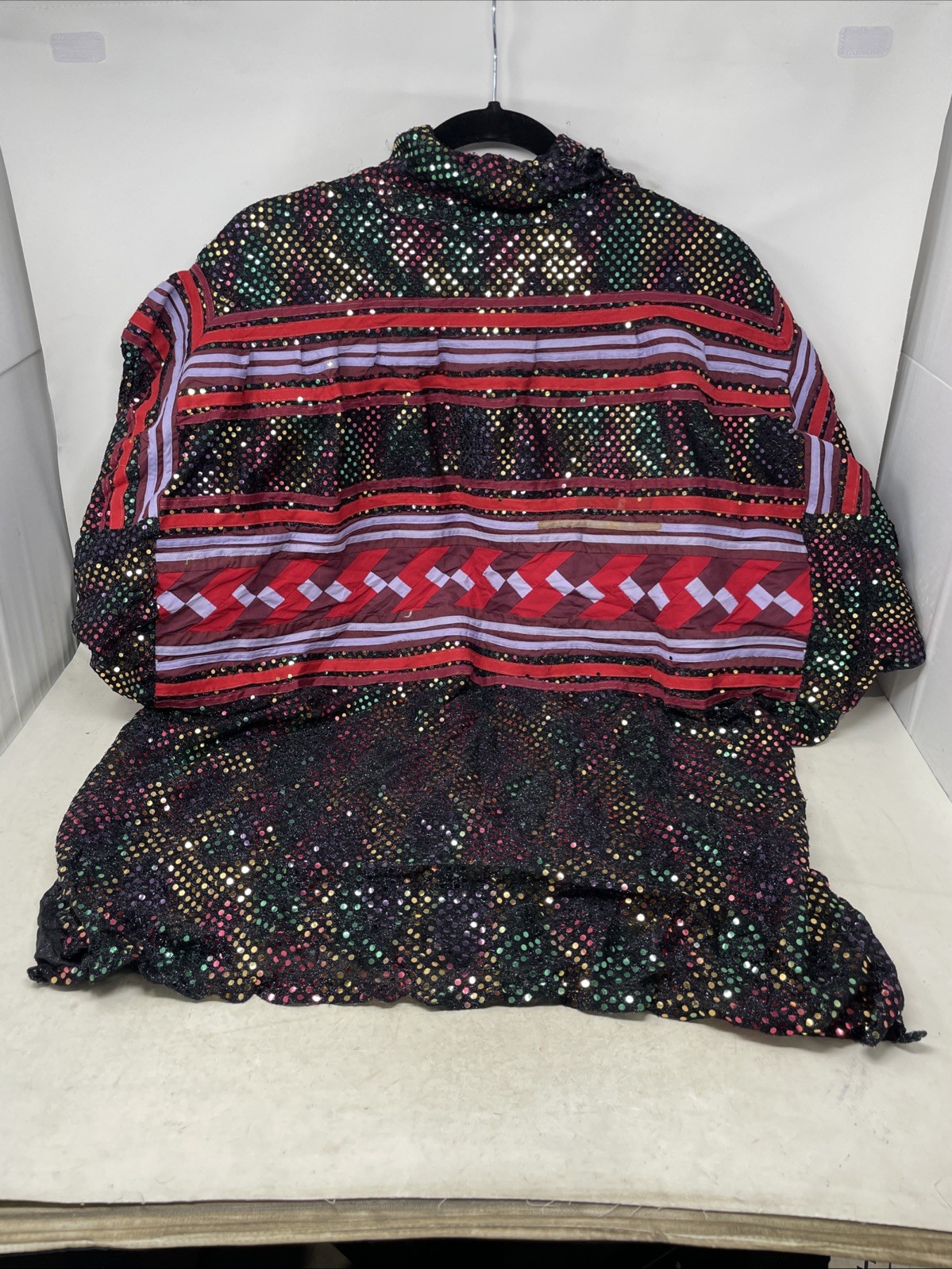 Handmade Iridescent Sequined Patchwork Pullover T… - image 9