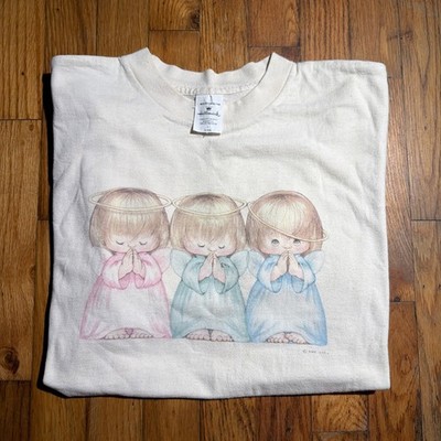 VTG 90s Three Angels Trinity God Bless 90 s Single Stitch Hallmark Tee Large