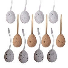 Easter 12 Speckled Egg Hanging Decorations, Bonnet Making, Arts and Crafts 23669