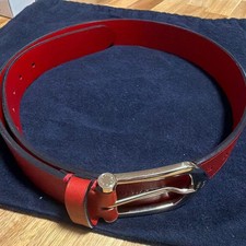 Louis Vuitton enamel belt gold buckle Color Red Authentic from Japan
