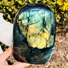 7.3LB Natural Labradorite Quartz Crystal Freeform Mineral Specimen Healing