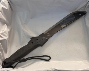 Gerber Bolo Machete Sawback Stainless Steel Full Tang Rubber Handle Sheath B1-1