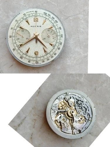 40s MOERIS LANDERON CAL. HANH 13 CHRONOGRAPH WATCH MOVEMENT WATCHES TO REVISE