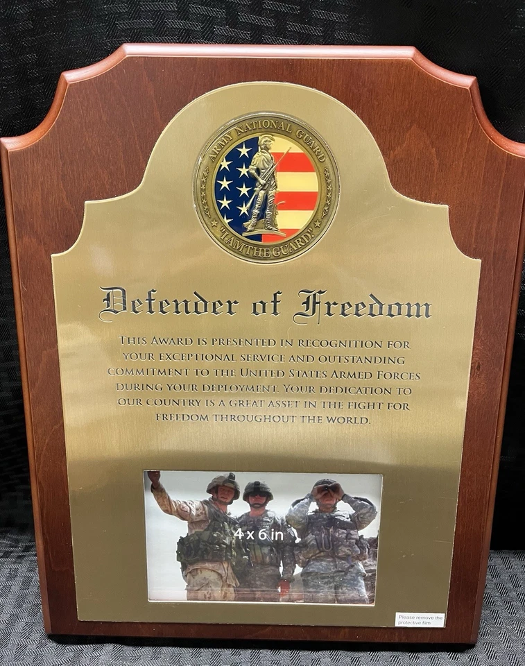 NUEVO - Placa Defensor de la Libertad de la Guardia Nacional del Ejército Foto 3 de 4