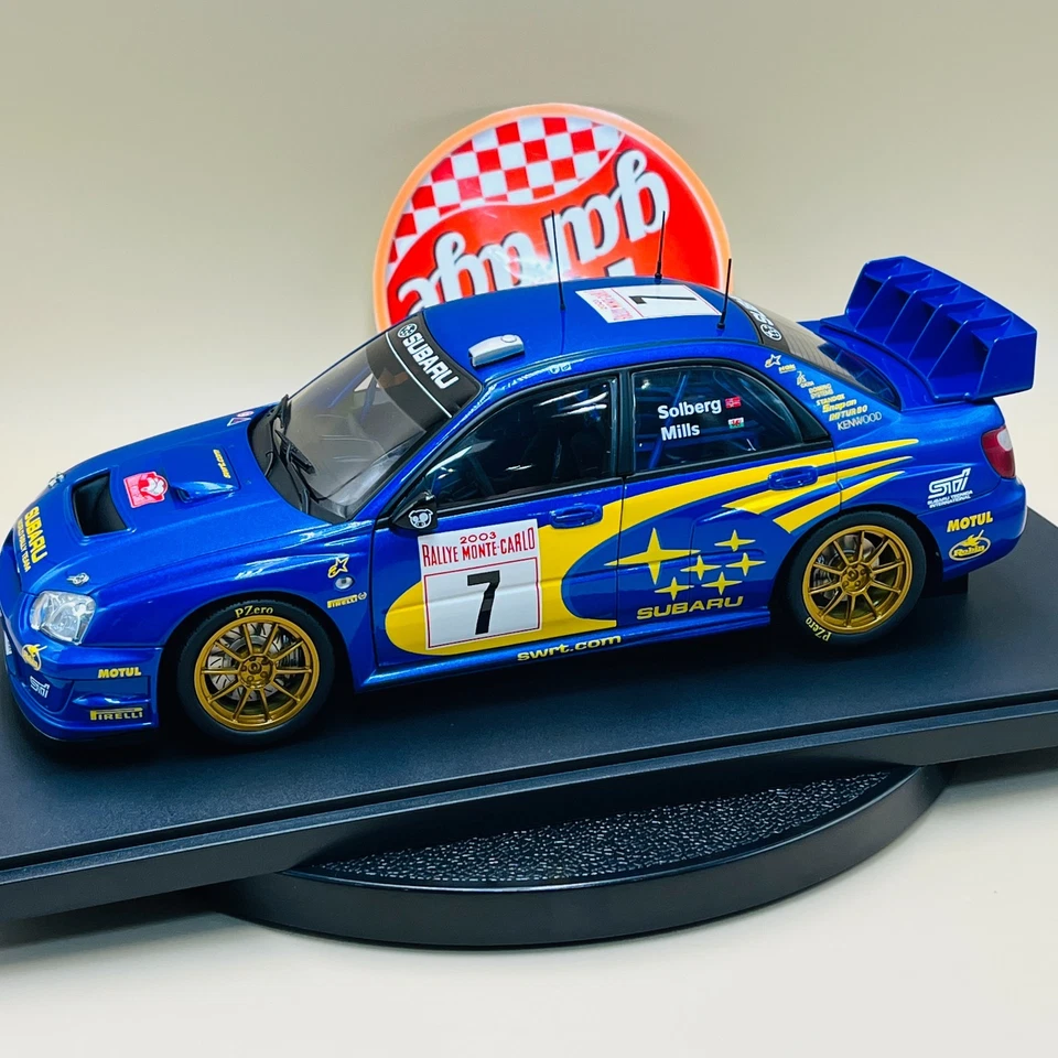 AUTOart 1/18 Subaru Impreza WRC WRX 2003 Solberg Mills #7 Monte Carlo 80391 - Image 2 of 4