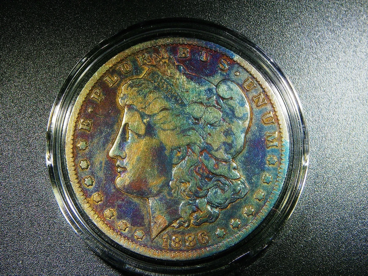 Circulated Silver 1886 Year Morgan US Dollars (1878-1921) for sale