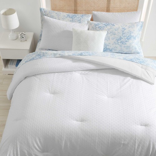 Set Embossed Diamond Textured Bonus Bed Set Includes Comforter Shams Sheet Set a - Picture 2 of 9