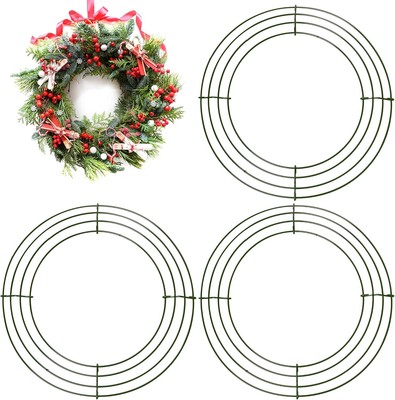 3er Pack großer Weihnachts Draht Kranz Ring 16 Zoll Metall 16 Zoll 3 Stück 