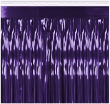 Pkgd 1-Ply Metallic Fringe Drape of Size 15" x 10' for Halloween - Beistle