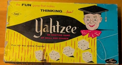 Yahtzee 1956 Vintage Board Game E.S Lowe Co Original Complete Excellent Condtn