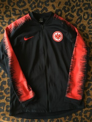 Nike Eintracht Frankfurt Jacke Herren Größe:L Schwarz Rot Warm Up Full Zip