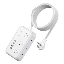 Extension Cord 15 ft, Power Strip with 6 Outlets 4 USB Charger 2 USB C Port ,...