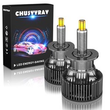 H1 6500k Super Bright White 40000lm Csp Led Headlight Bulb Kit High Low Beam Drl