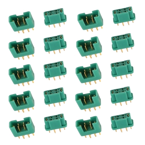 10 Paar (20 Stück) MPX Multiplex Goldkontakt Hochstrom Gold Stecker + Buchse