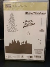 NEW Stampin UP  TO YOU AND YOURS TOO Stamp set Christmas Tree Happy Holiday