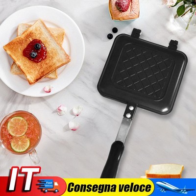 Sandwich Waffle Mold Aluminum Alloy Flip Grill Pan Easy Clean Kitchen Cookware