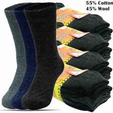 3 Pairs Mens Winter Heavy Duty Warm Wool Cotton Thermal Boots Work Socks 9-13