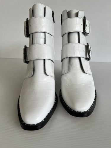 White Leather Boots, Wayne Cooper BRAND NEW CONDITION Size 38 - Picture 7 of 12