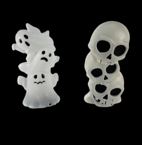 2 PK Luci LED Halloween attivate movimento TESCHI PARLANTI E RIDENTI/FANTASMA 7"- - Foto 3 di 6